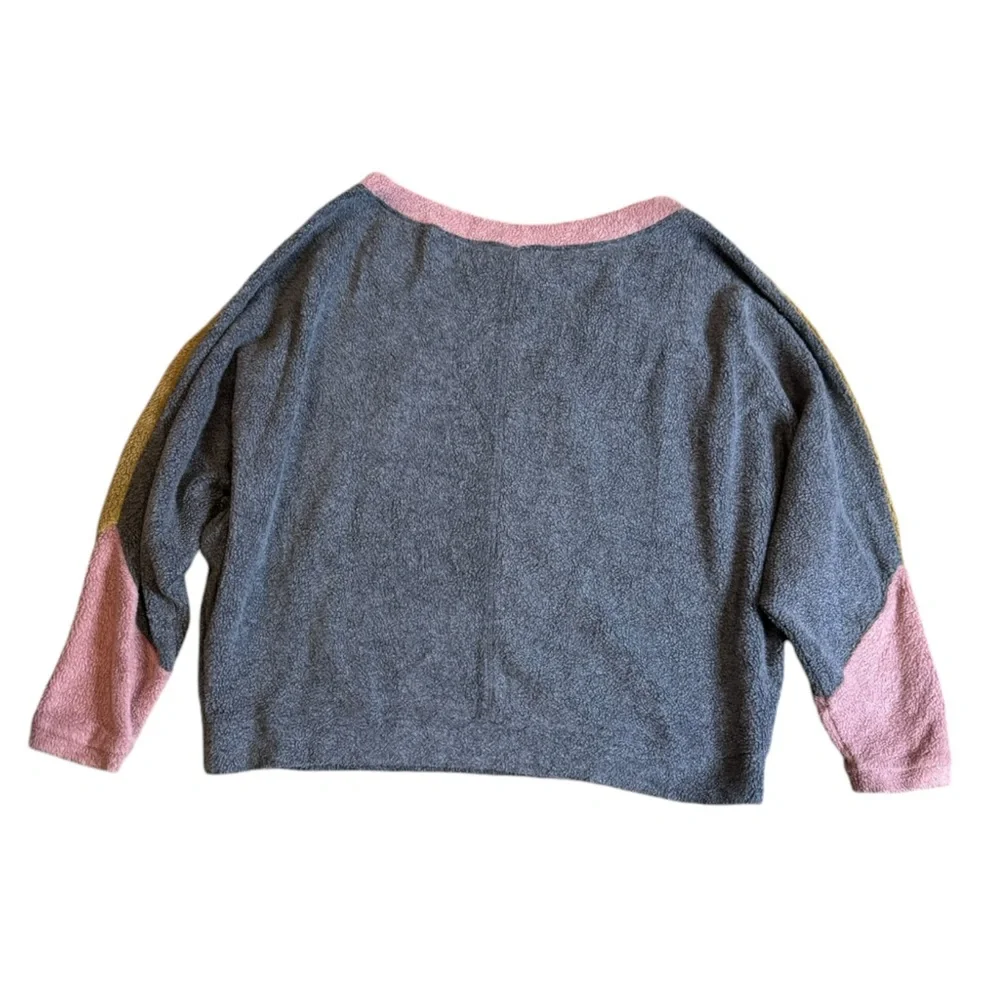 Free People Intimately Free Blue Monday Fleece Pullover size S